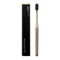 Brush Better Toothbrush soft, Golden, with black bristles